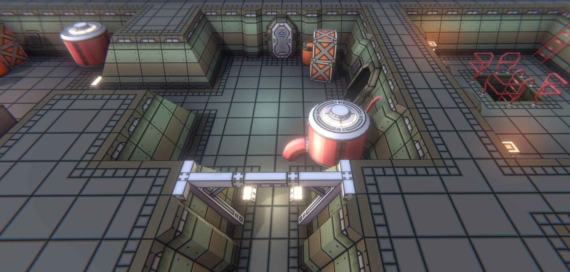 EnviroKit - THE SPACESHIP - Retro Lowpoly Low-poly 3D model_4