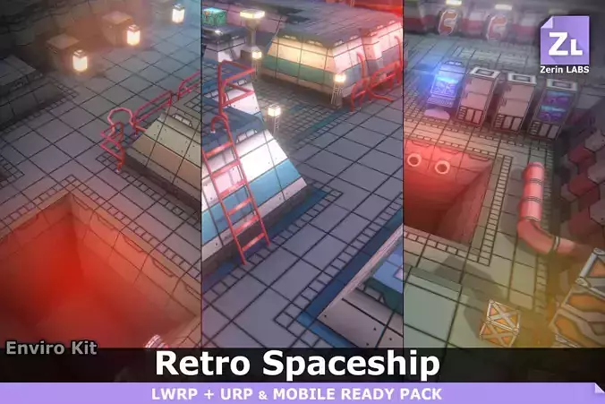 EnviroKit - THE SPACESHIP - Retro Lowpoly