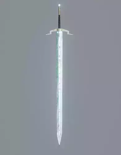 Game Inspired Medieval Sword Low-poly 3D model