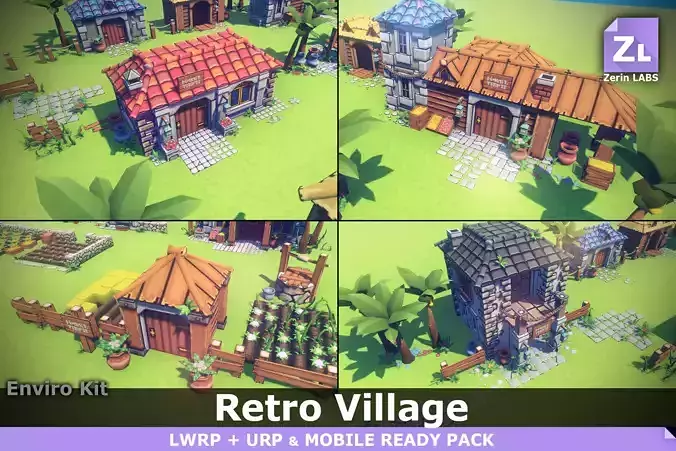 EnviroKit - THE VILLAGE - Retro Lowpoly Low-poly 3D model