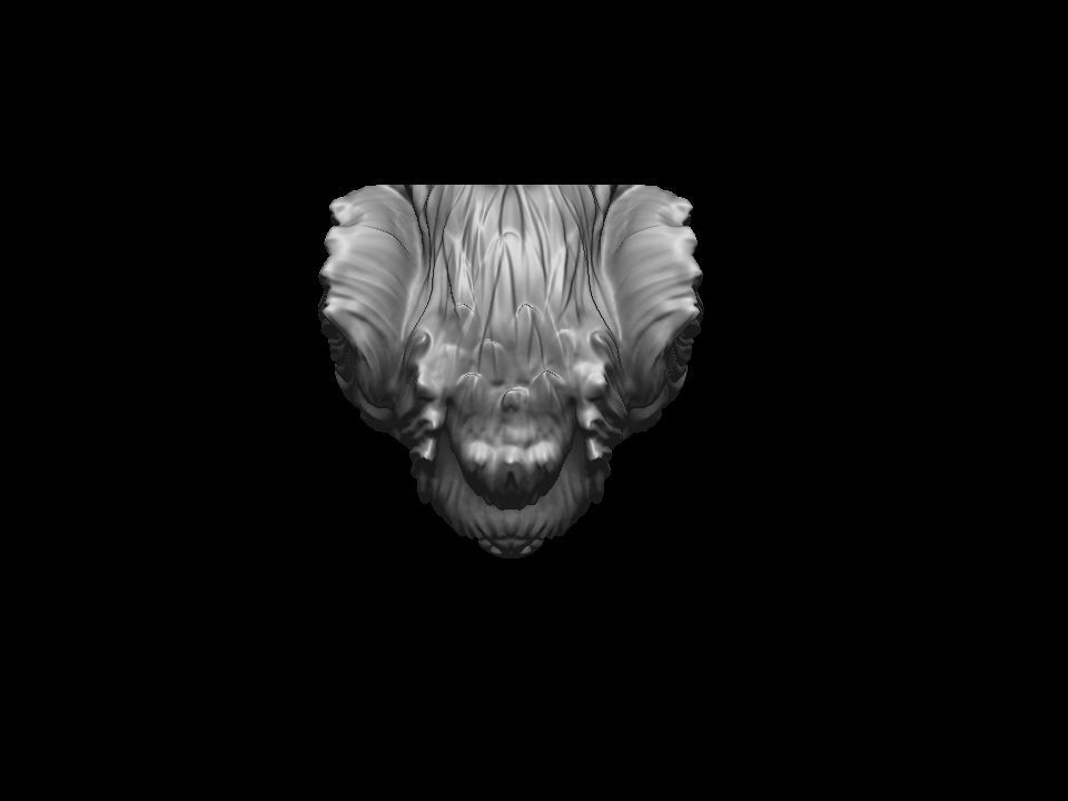 Havanese dog head pendant 3d print model 3D print model_7
