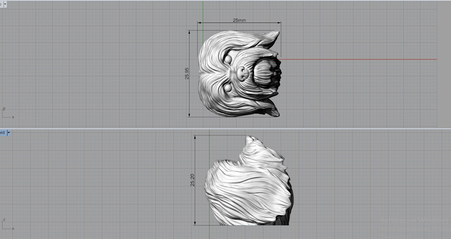 Havanese dog head pendant 3d print model 3D print model_2