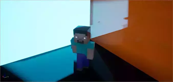 Steve minecraft pixel art 3D model