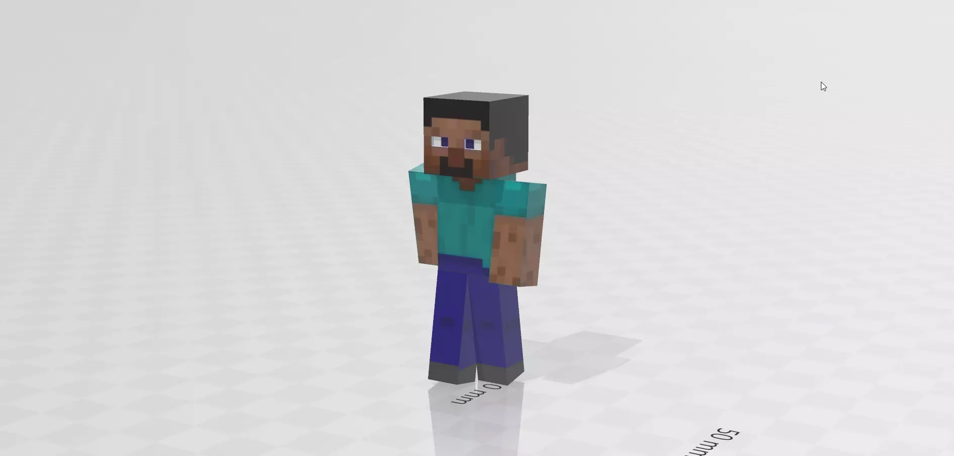 Steve minecraft character 3D print model_0