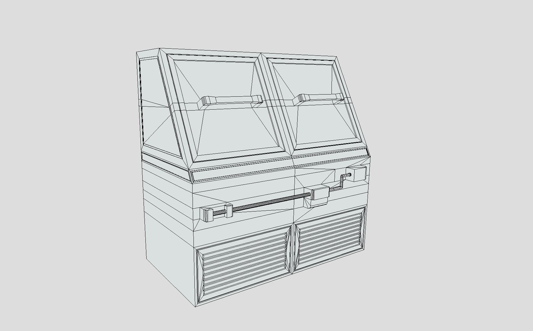 Sci-fi Panel Element Low-poly 3D model_10
