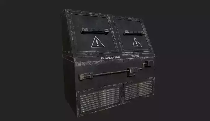 Sci-fi Panel Element Low-poly 3D model