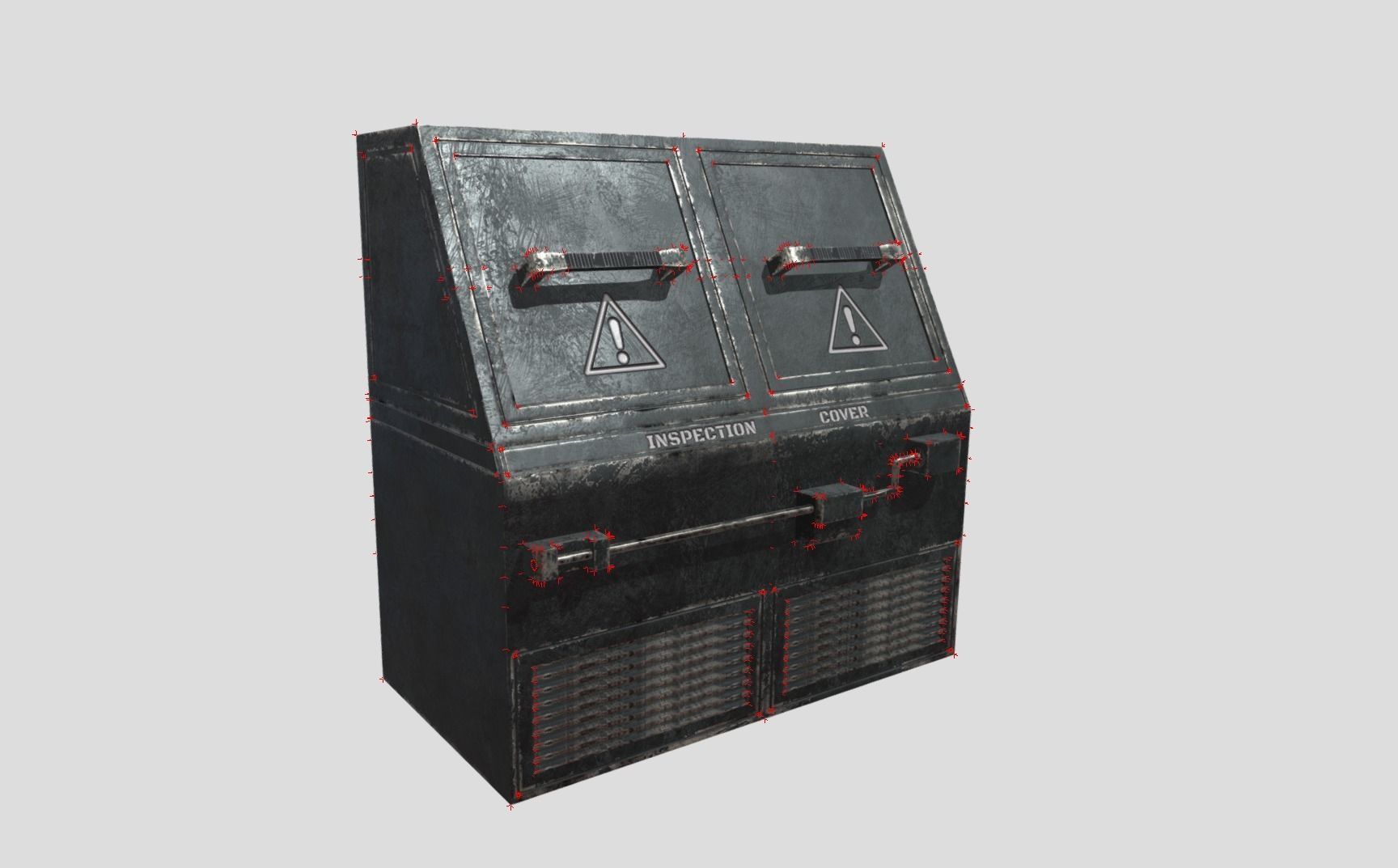 Sci-fi Panel Element Low-poly 3D model_9