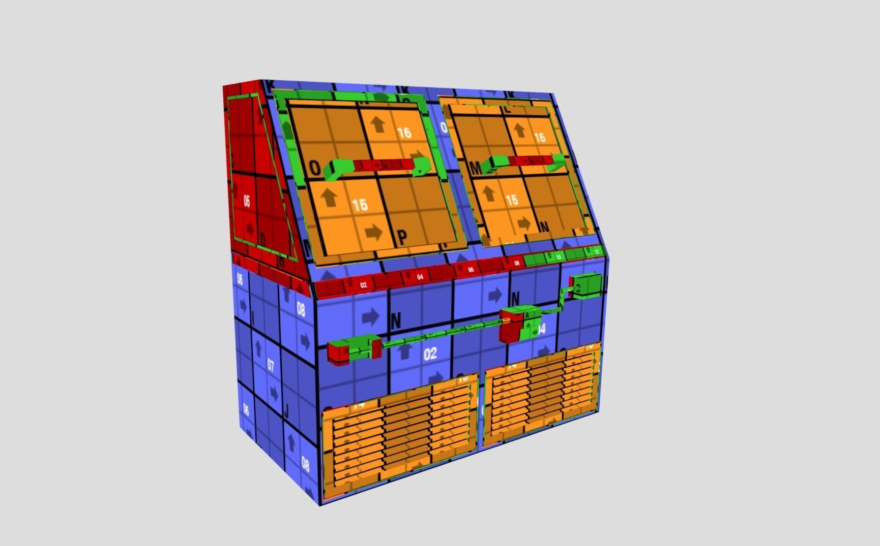 Sci-fi Panel Element Low-poly 3D model_11
