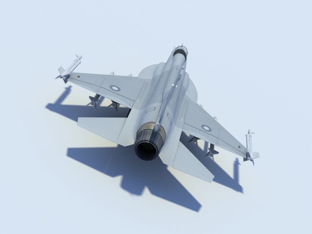 JF-17 Thunder Low polygon version 3D model_3