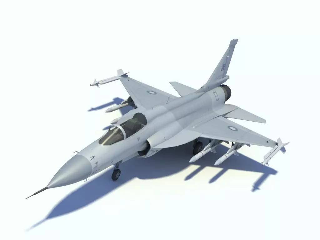 JF-17 Thunder Low polygon version 3D model_0