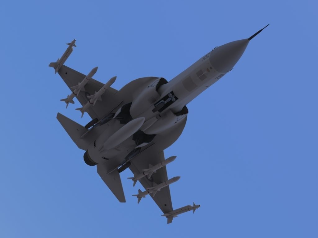 JF-17 Thunder Low polygon version 3D model_7