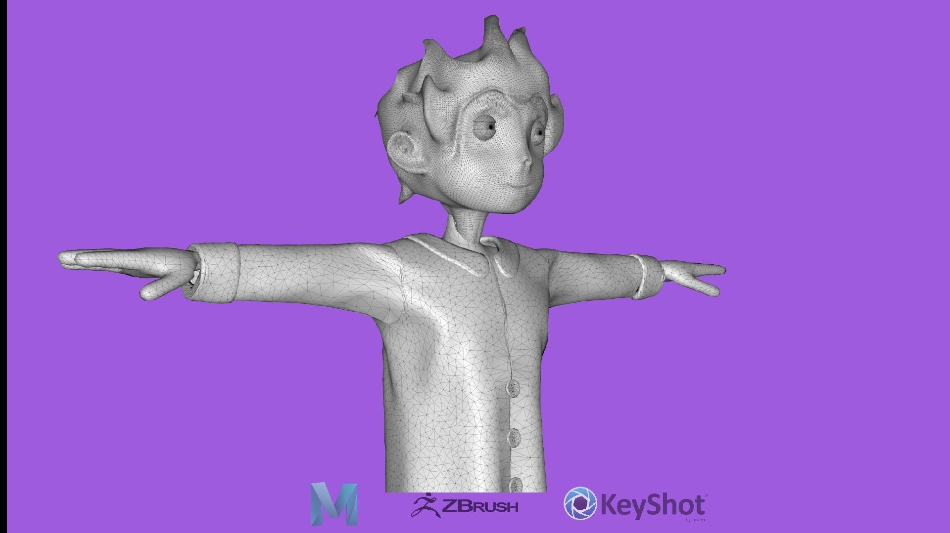 Stylish Kid PBR Animated Low-poly 3D model_11