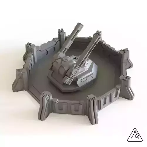 Sci fi Anti Air Emplacement for tabletop scenery