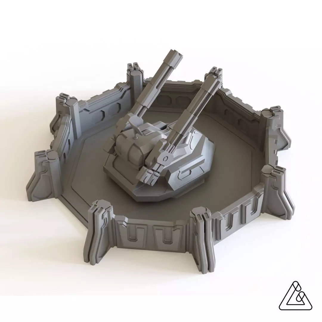 Sci fi Anti Air Emplacement for tabletop scenery 3D print model