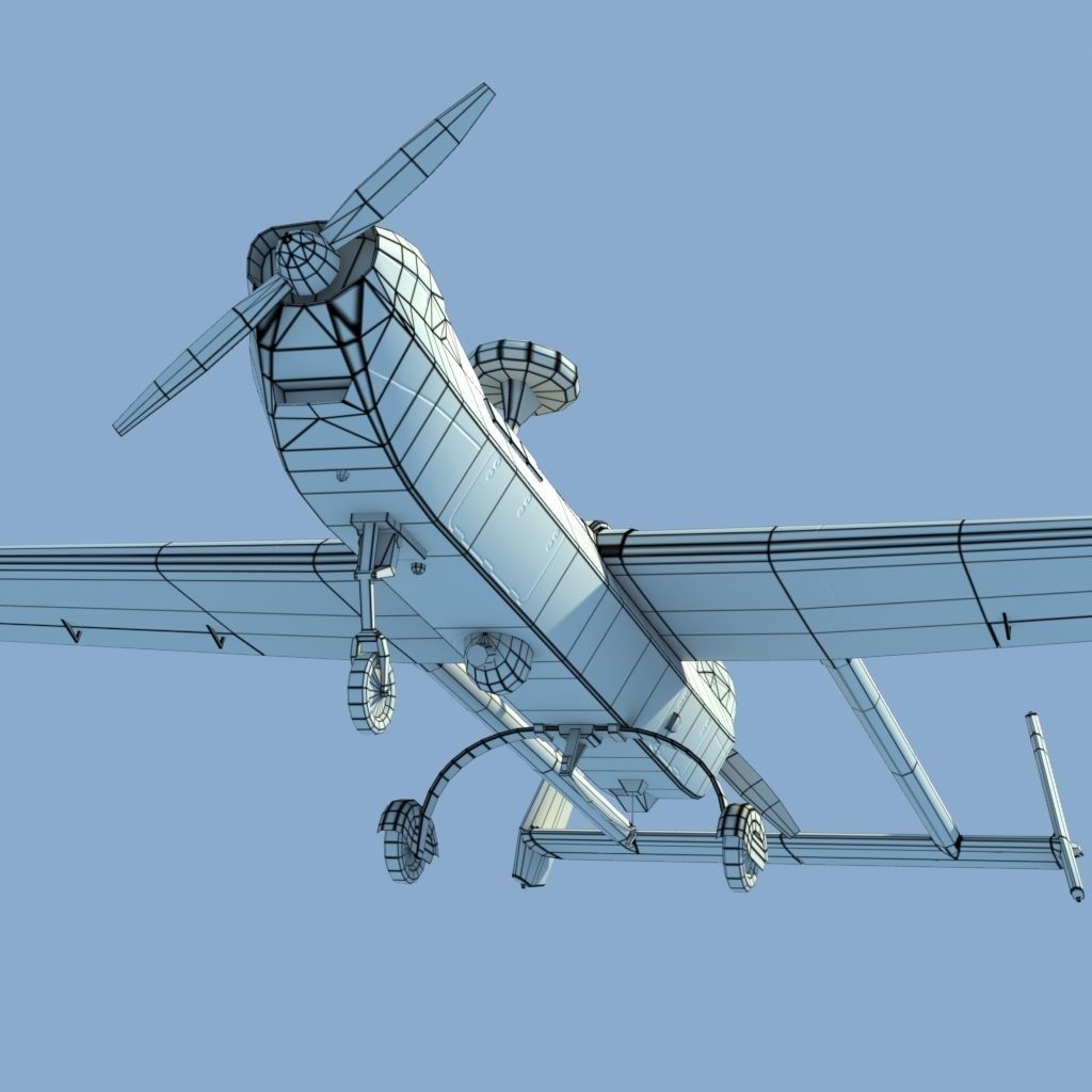 Hunter RQ5a UAV 3D model_10