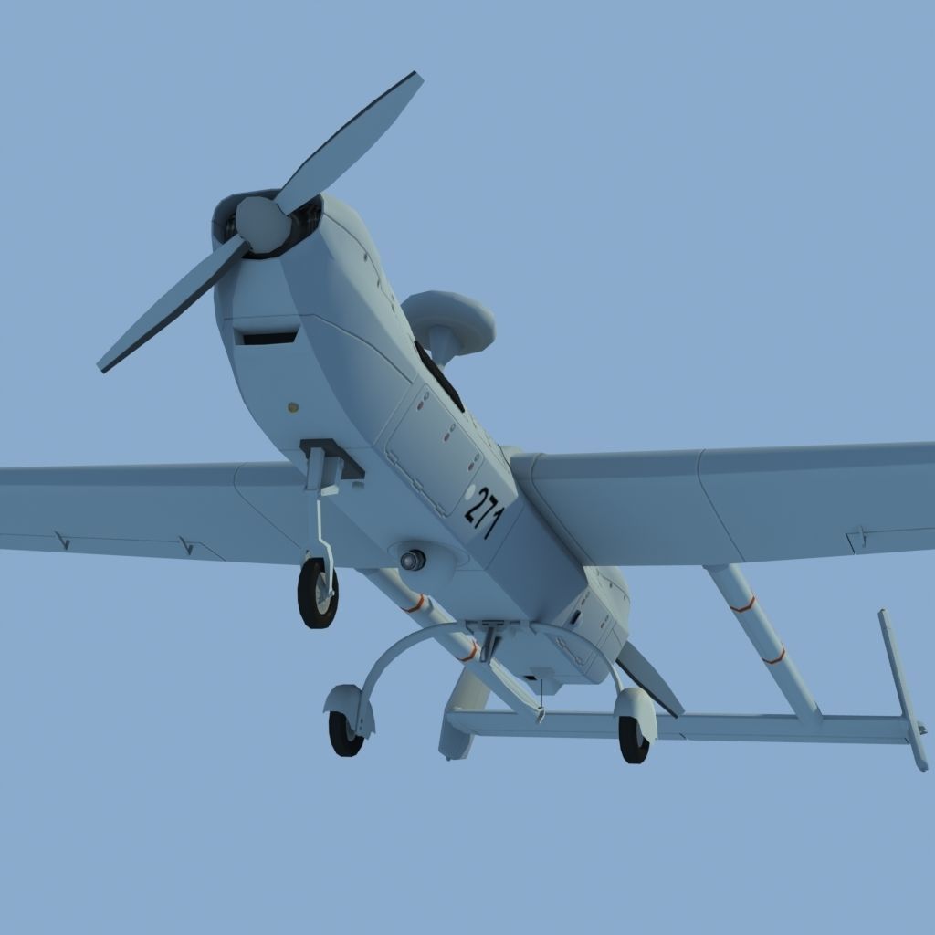 Hunter RQ5a UAV 3D model_1