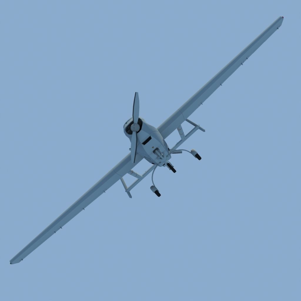 Hunter RQ5a UAV 3D model_6