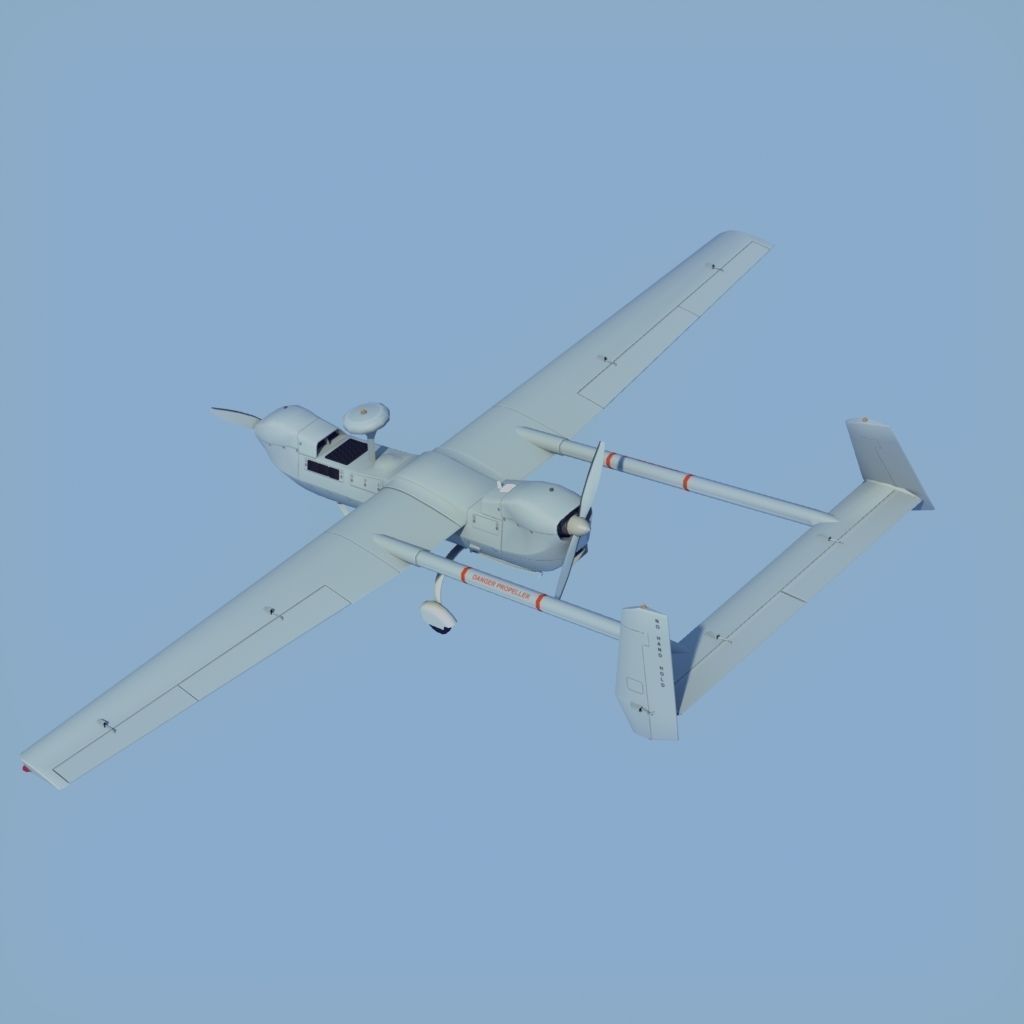 Hunter RQ5a UAV 3D model_4