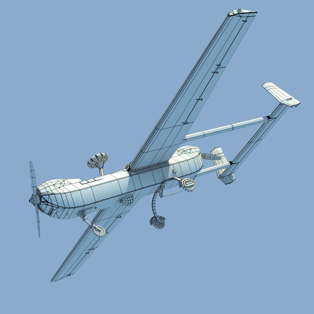 Hunter RQ5a UAV 3D model_9