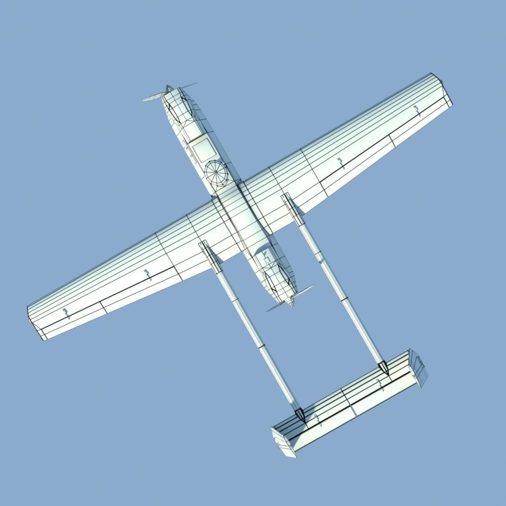 Hunter RQ5a UAV 3D model_8