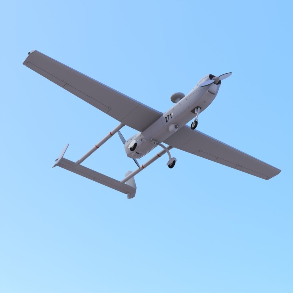 Hunter RQ5a UAV 3D model_7
