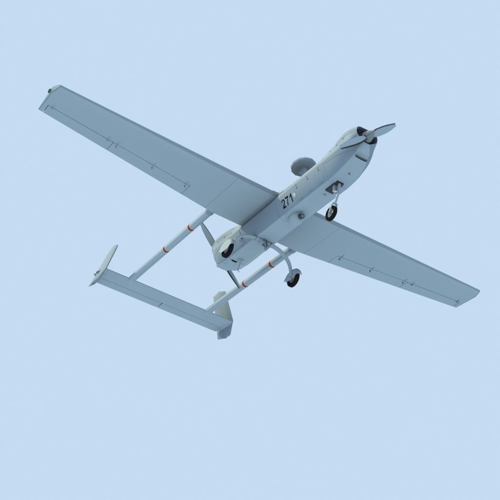 Hunter RQ5a UAV 3D model_5