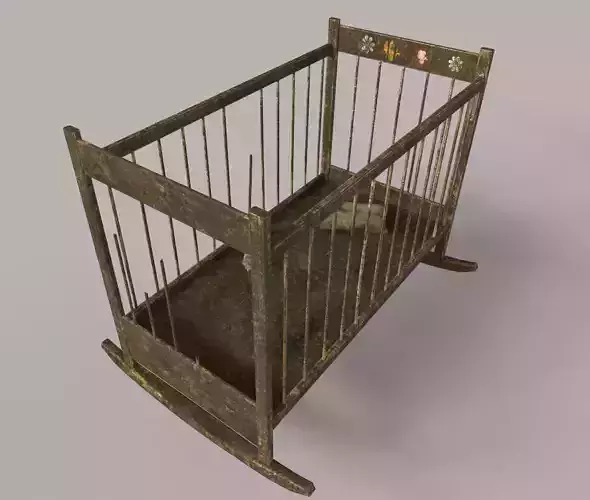Worn Baby Crib