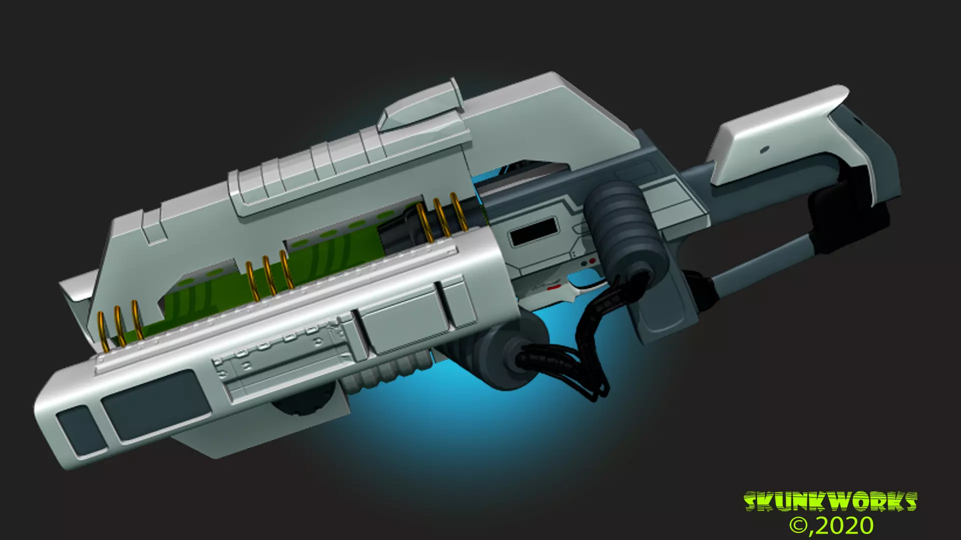 Railgun Rifle HighPoly 3DPrint 3D print model