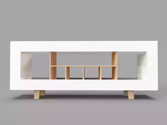 White TV Console