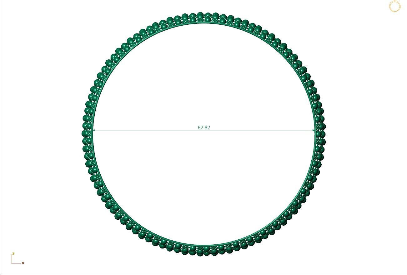 Bangle gold plated 3D print model_6