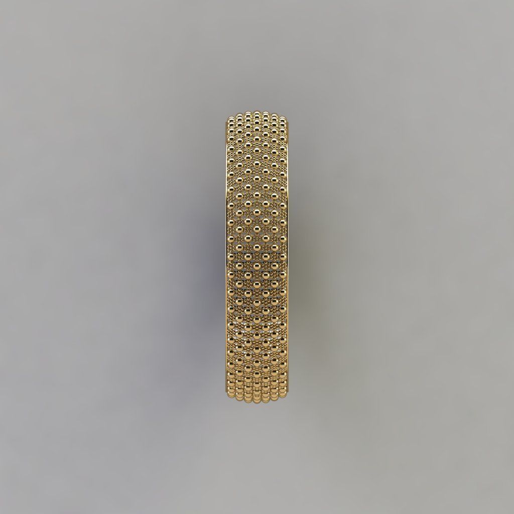 Bangle gold plated 3D print model_3
