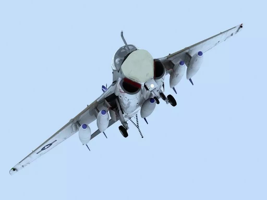 A-6 Intruder us navy fighter jet 3D model_0