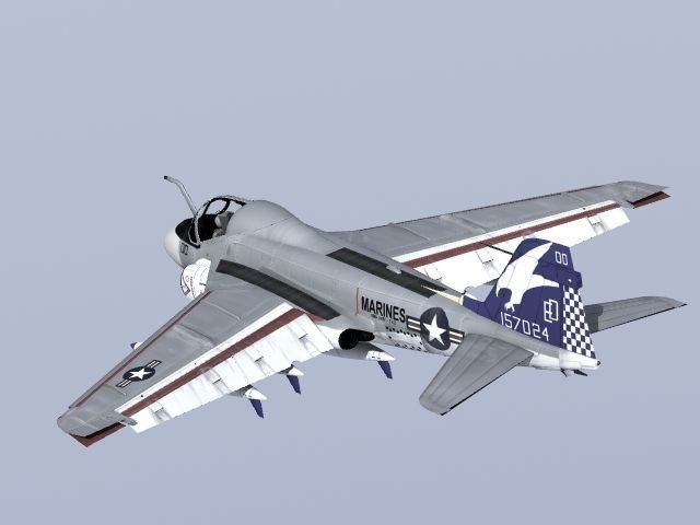 A-6 Intruder us navy fighter jet 3D model_3