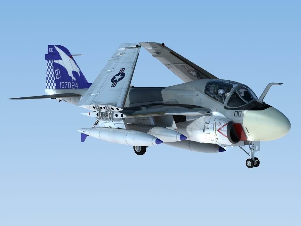 A-6 Intruder us navy fighter jet 3D model_2