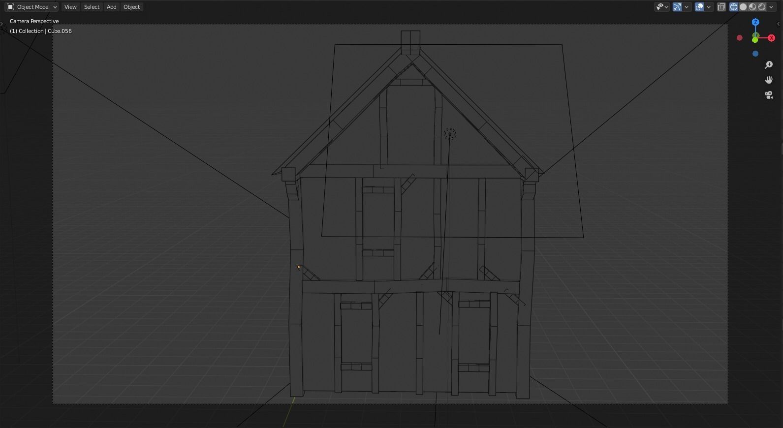 Medieval House Free low-poly 3D model_3