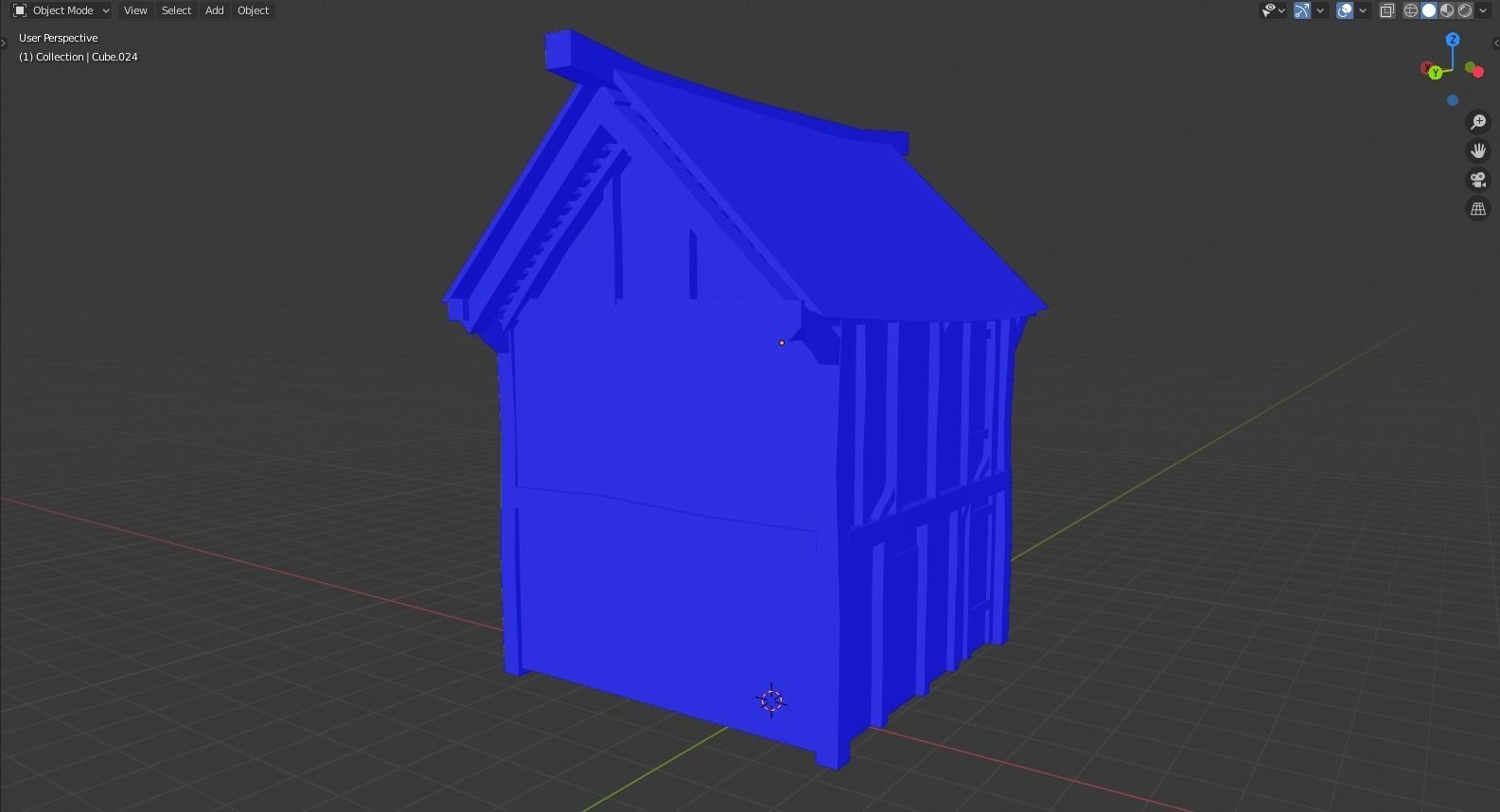 Medieval House Free low-poly 3D model_8