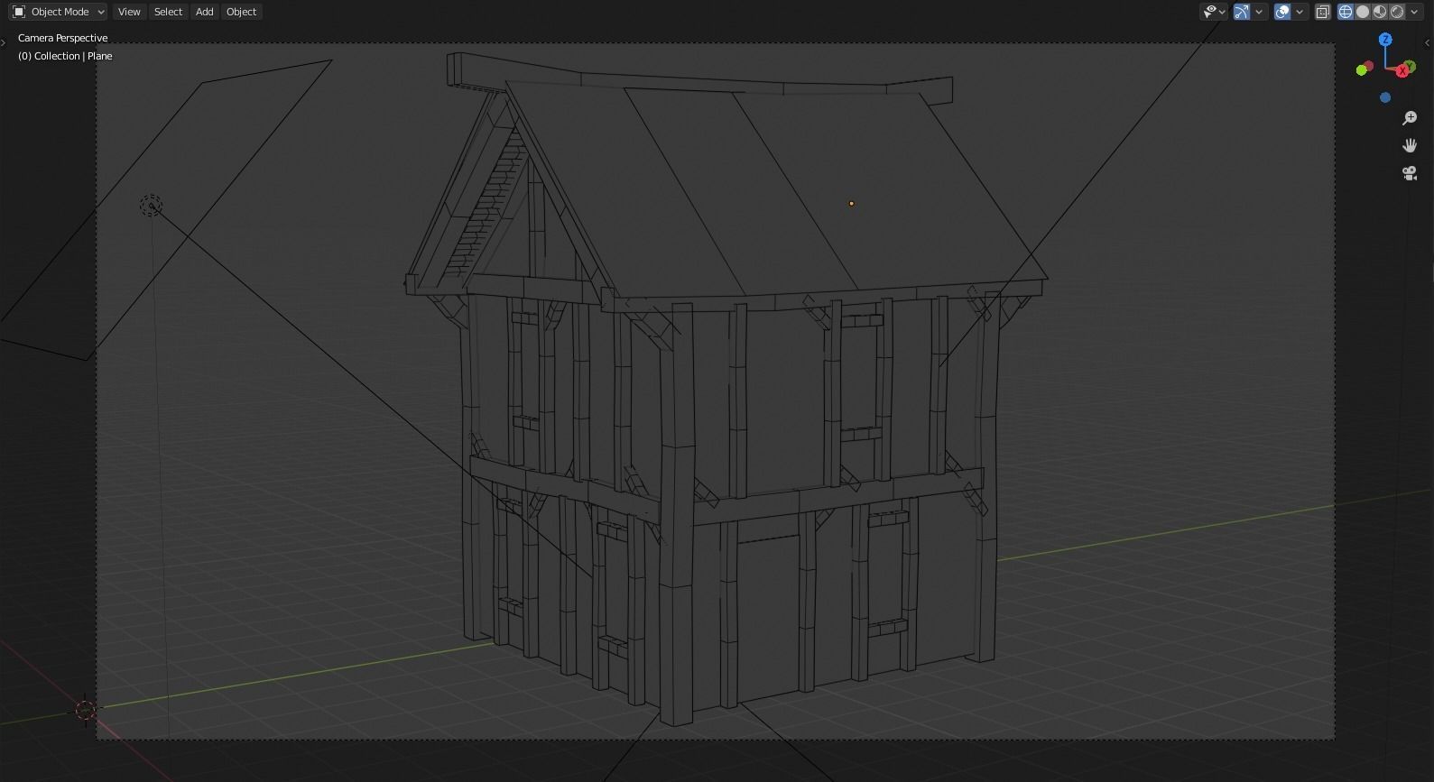 Medieval House Free low-poly 3D model_1
