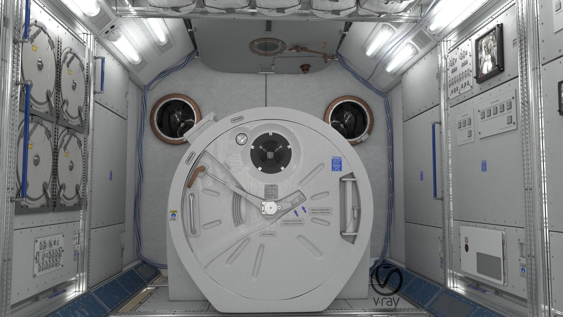 ISS Spaceship Interior 3D model_19