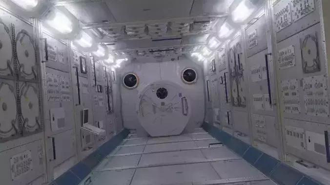 ISS Spaceship Interior 3D model