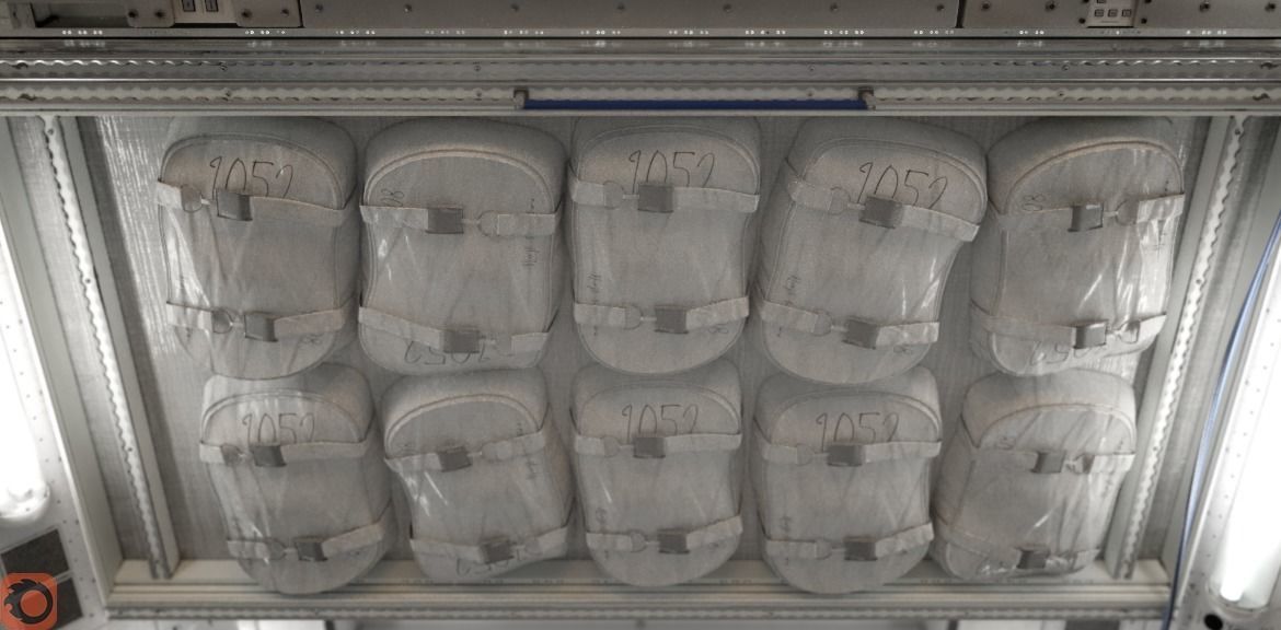 ISS Spaceship Interior 3D model_4