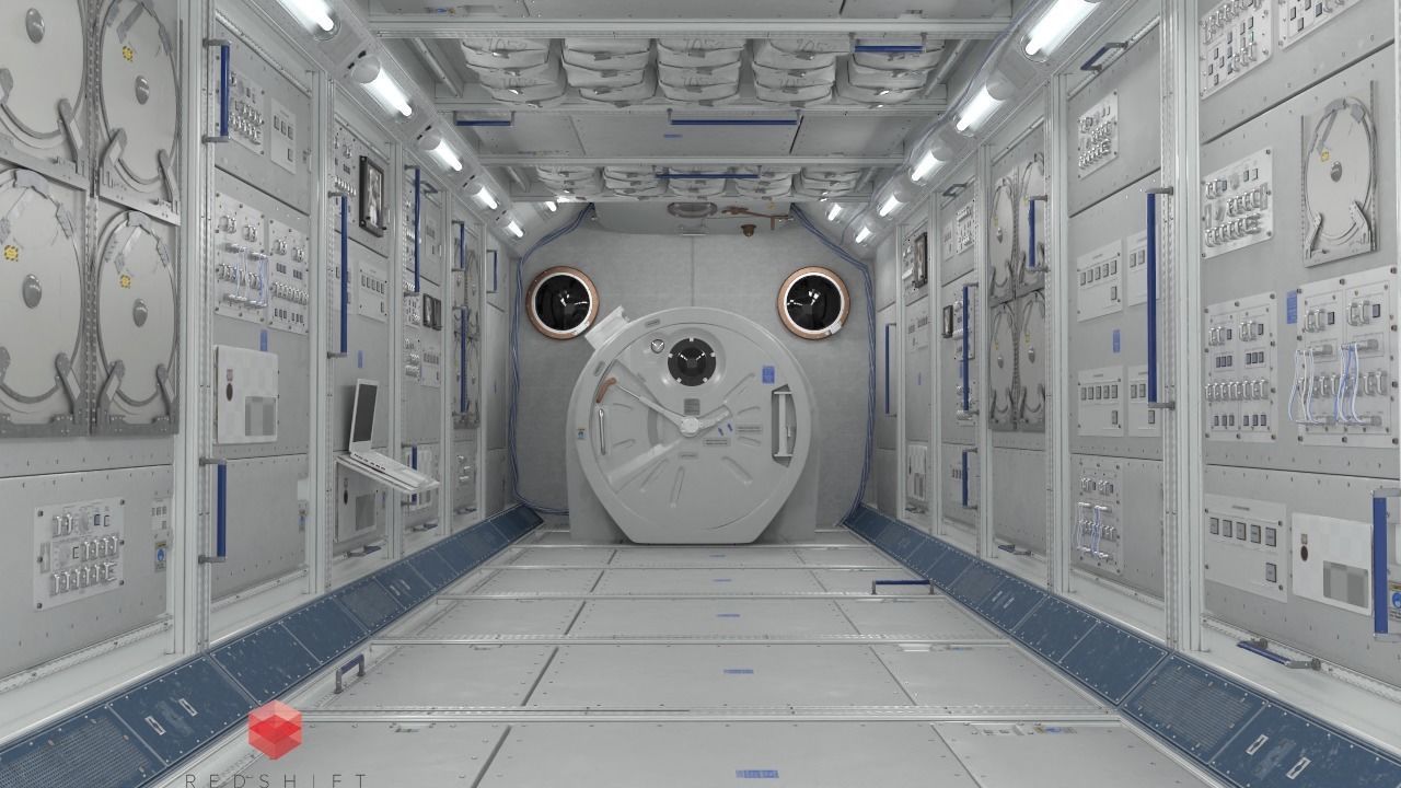 ISS Spaceship Interior 3D model_8