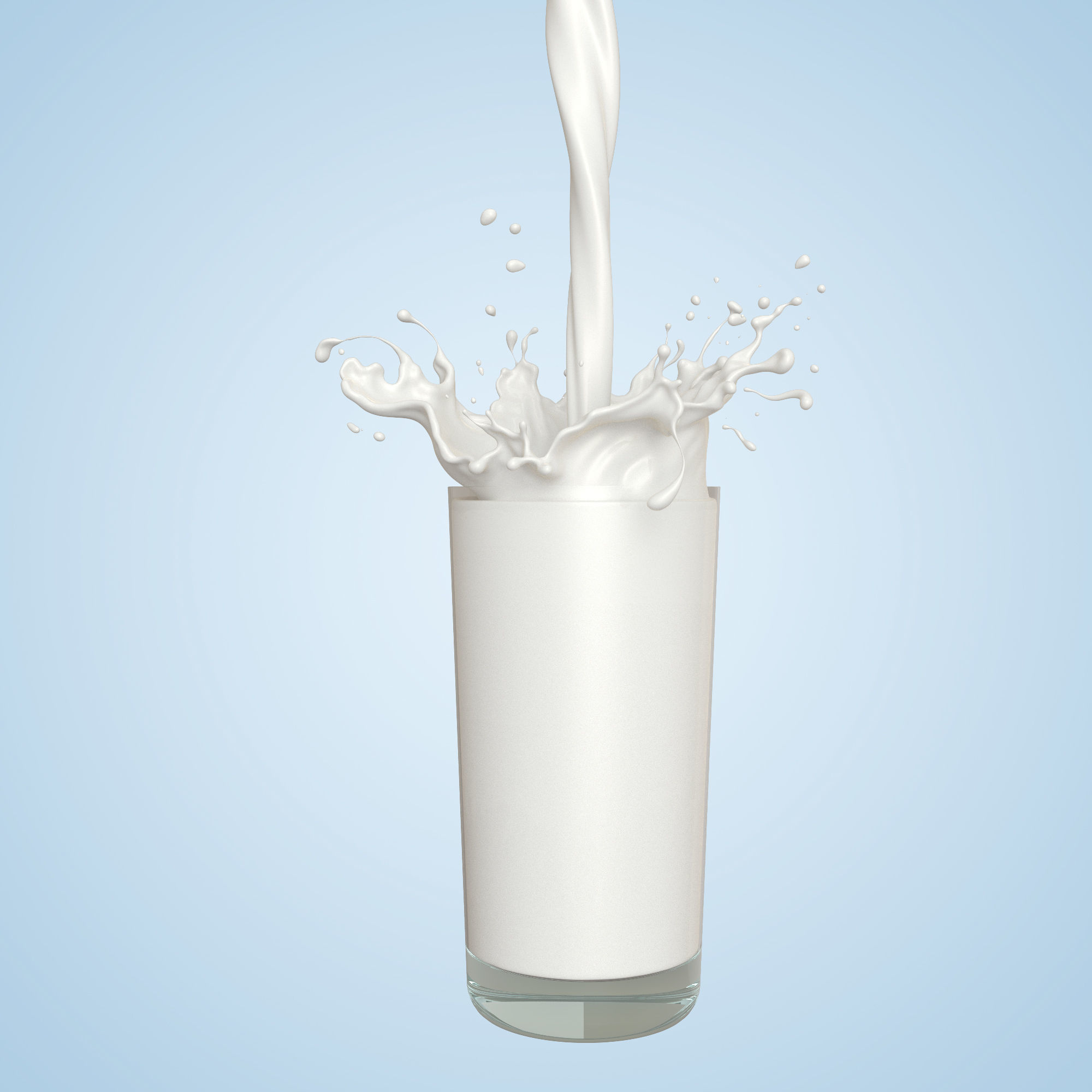 Milk splash 3d model 3D model_4