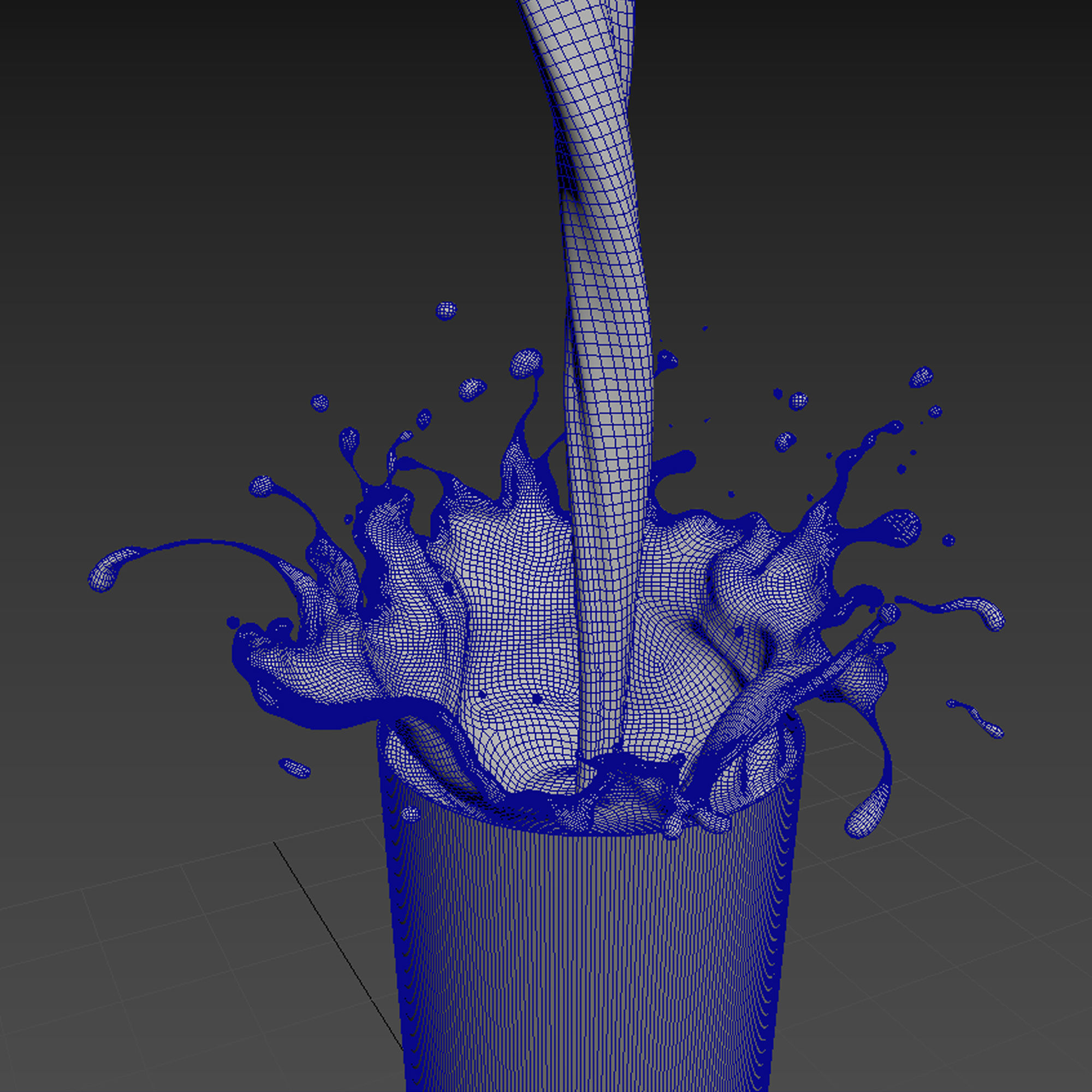 Milk splash 3d model 3D model_1