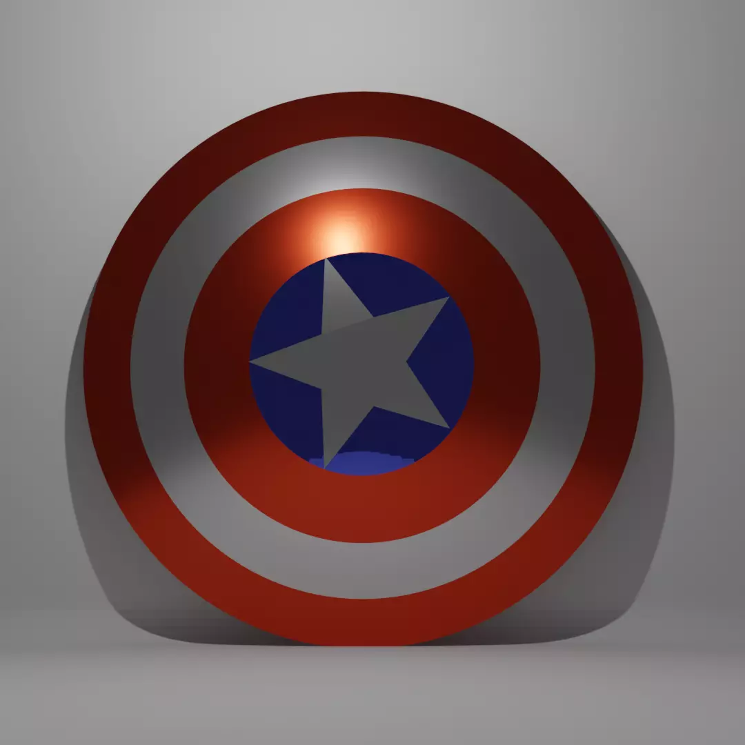Captain America Shield 3D model_0