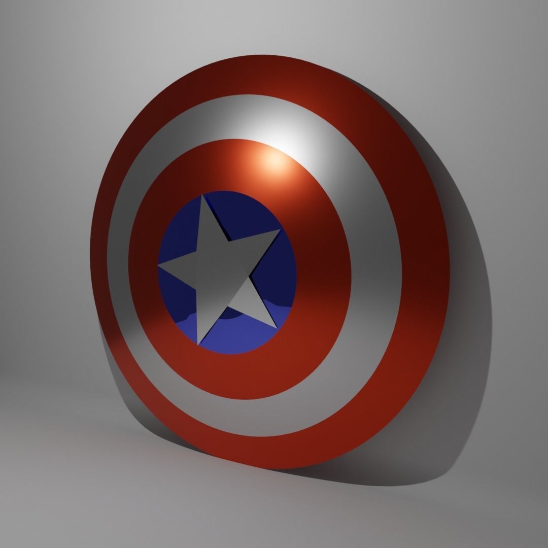 Captain America Shield 3D model_1