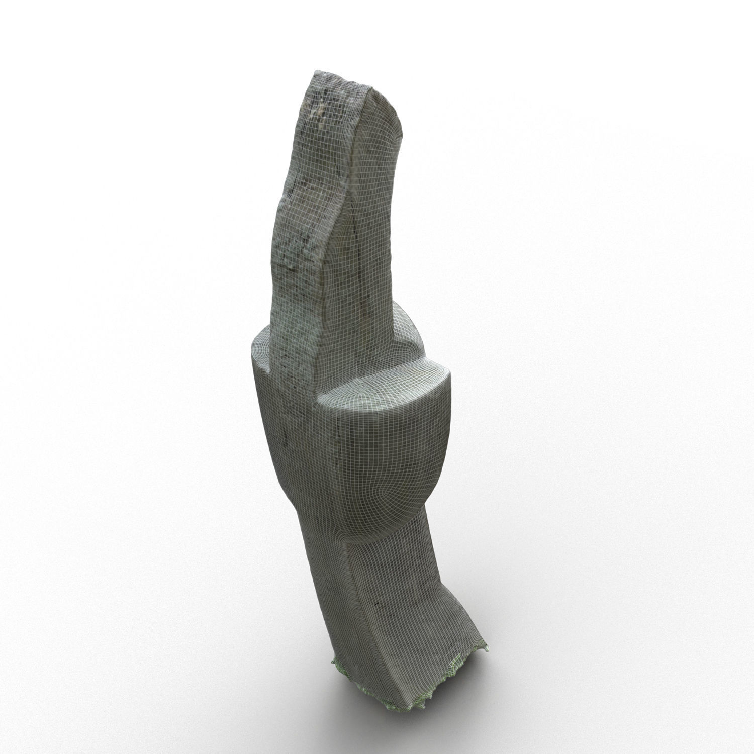 Nida wood statue 3D model_3