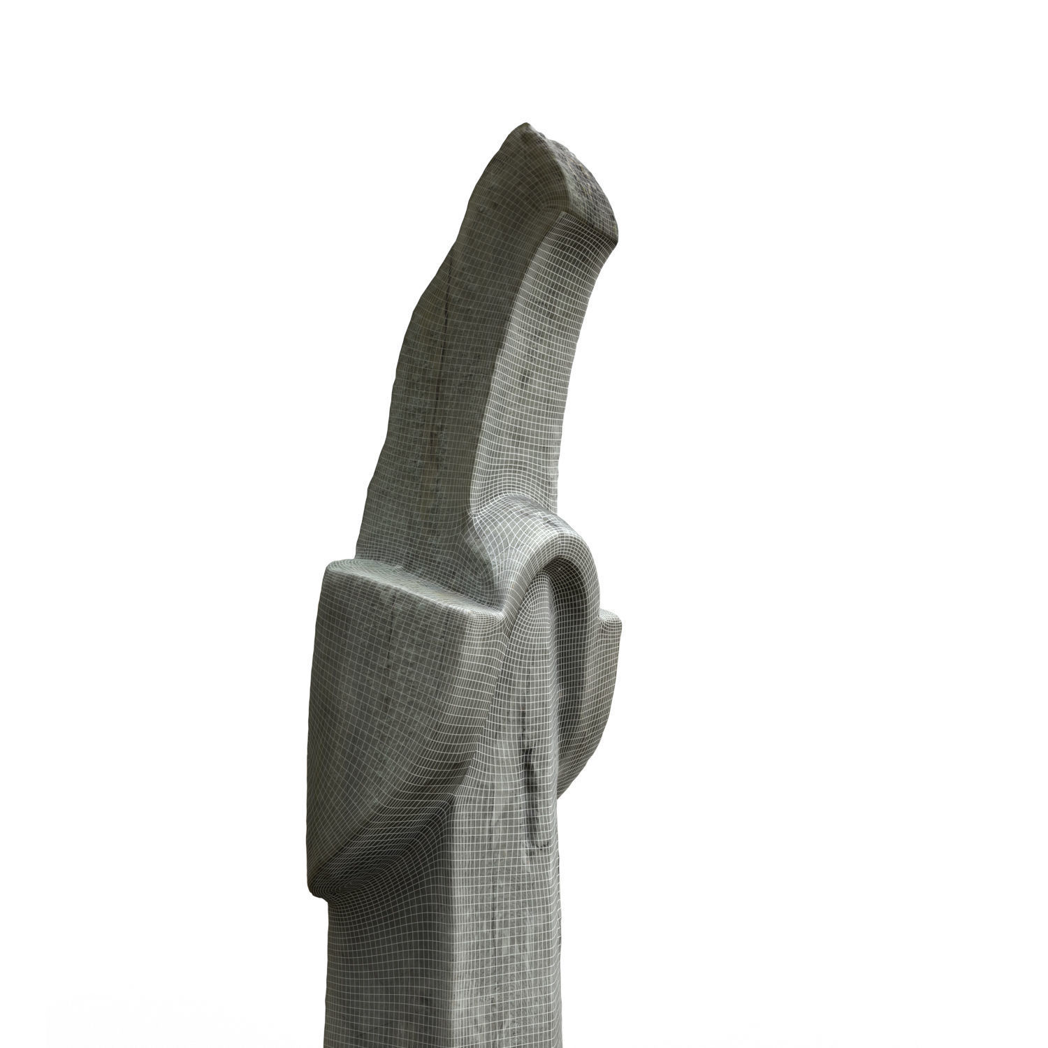 Nida wood statue 3D model_2