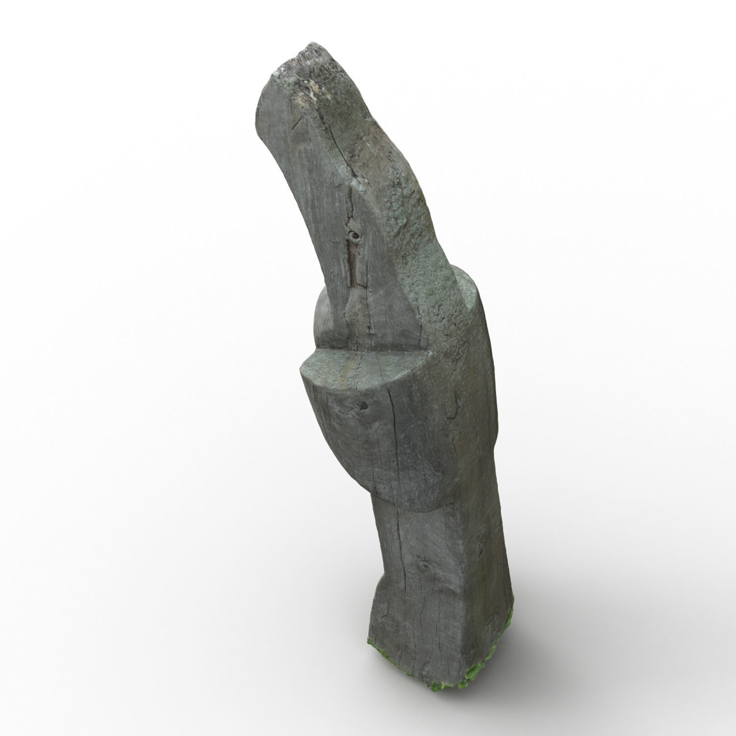Nida wood statue 3D model_1