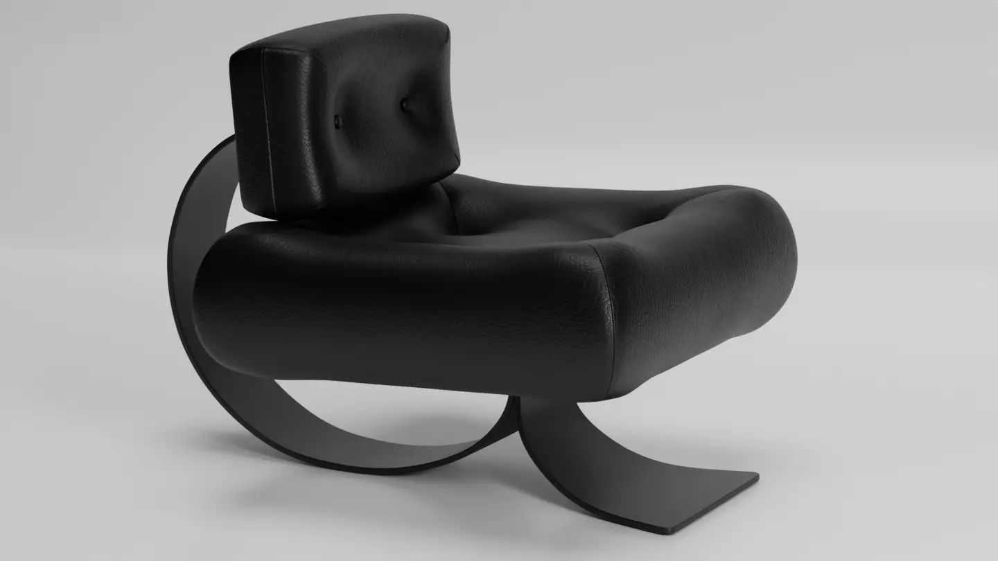 chair Alta - brazilian design 3D model_0