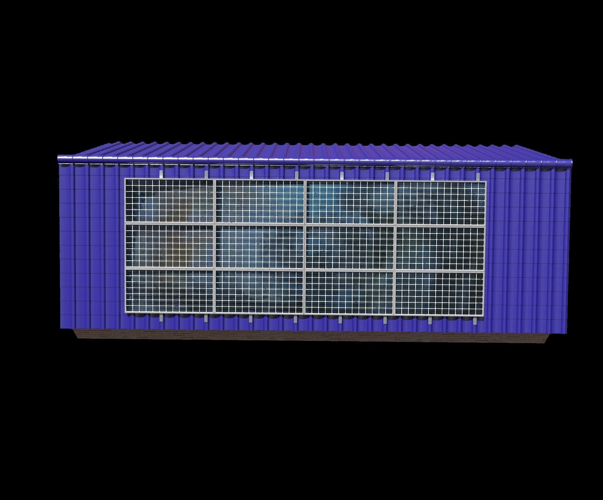 PV solar panel roof 3D model_7